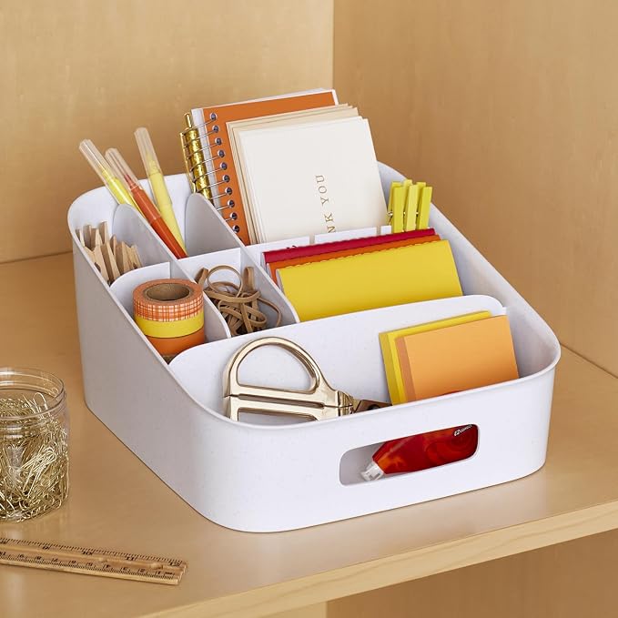YouCopia ShelfBin Adjustable Snack Bin, BPA-Free Divided Storage Basket for Kitchen Pantry Organization, One Size, Speckled White - Image 6