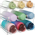 Lifewit 3 Tier Stackable Water Bottle Organizer for Cabinet, Plastic Bottle Holder Fits 9 Bottles/Tumblers up to 3.8" Diameter for Pantry/Countertop/Cupboard, 28 x 19 x 24 cm/11 x 7.5 x 9.5" by Lifewit