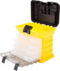 Portable Tool Box - Small Parts Organizer with Drawers and Customizable Compartments for Hardware, Tackle, Beads, or Crafts by Stalwart (Yellow) by Stalwart