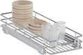 Pull Out Cabinet Organizer, 10.5" W x 18" D, Heavy Duty Chrome Slide Out Shelf for Narrow Base Cabinets, Sliding Wire Basket Drawer for Spices, Bottles, Snacks & Cleaning Supplies by Unknown