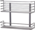 Household Essentials 1228-1 Double Basket Door Mount Cabinet Organizer | Mounts to Solid Cabinet Doors or Wall by HouseholdEssentials