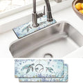 Sink Faucet Absorbing Mat, 2 Pack Drying Mat Around Faucet Sink Splash Guard Behind Faucet Sinkmat For Kitchen Bathroom Island Rv 15 * 5.5 Inch (38 * 14 cm) by BathtubMat