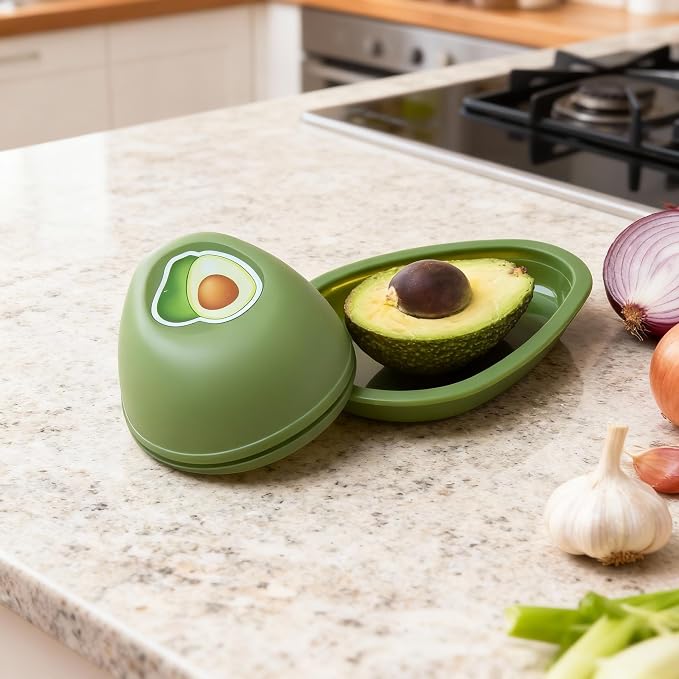 Onion Storage, Avocado Saver Keeper, Reusable Tomato Lemon Holder | Fruits and Vegetables Storage Container with Clear Lid (Avocado saver) - Image 2