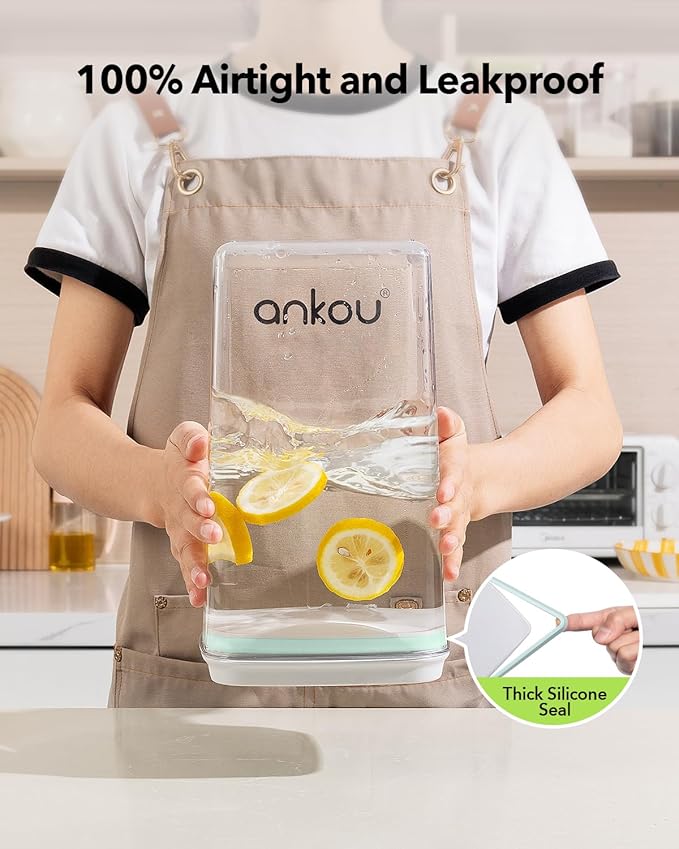 Airtight Food Storage Container with Pop Lid & 130ml Scoop, 4L/4.2qt *4 BPA-Free Cereal, Rice, Flour, Pasta & Snack Container, Stackable & Durable,Kitchen Pantry Organizer - Image 3