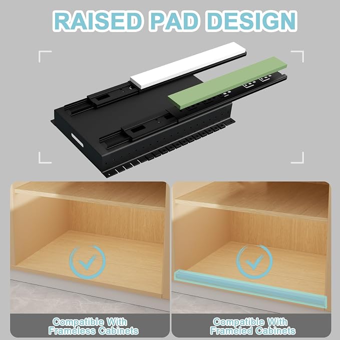 Pots and Pans Organizer Under Cabinet, 22" Deep Expandable, 2 Pack | Pot Organizers inside Cabinet with 10 Adjustable Dividers & Handrail, No Drill Pot Lid Holder, Sliding Pot Lid Holder - Image 3
