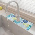 15" X 5.5" Kitchen Sink Splash Guard Faucet Mat Floral Super Absorbent Fast Drying Faucet Guard & Draining Mat Sink Splash Guard Behind Faucet for Kitchen, Bathroom by Unknown