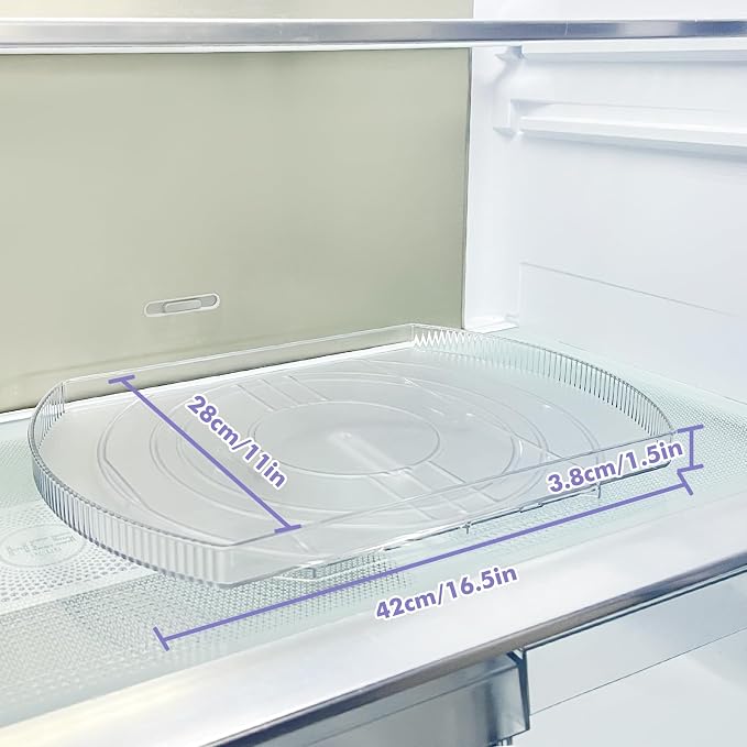 Incostar 360° Rotating Lazy Susan Turntable - Multifunctional Rectangular Organizer 16.5" x 11.1" for Refrigerator, Cabinet, Pantry, and Kitchen Countertop (1 Pack) - Image 2