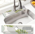 Sink Faucet Absorbing Mat, 2 Pack Drying Mat Around Faucet Sink Splash Guard Behind Faucet Sinkmat For Kitchen Bathroom Island Rv 24 * 5.5 Inch (60 * 14 cm) by BathtubMat