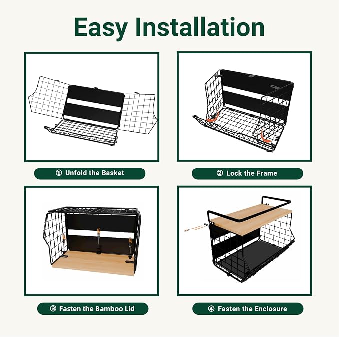 3-Tier Magnetic Shelf for Fridge with Divider & Bamboo Top, Fruit Basket Potato and Onion Storage Bins, Kitchen Large Container Magnetic Spice Rack for Refrigerator, Kitchen Counter, Fridge Organizer - Image 8