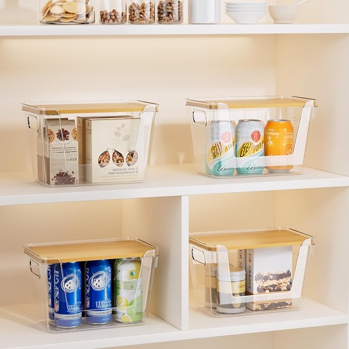 Delamu 2 Pack Trash Bag Dispenser, Stackable Garbage Bag Holder | Clear Acrylic Organizer Bins for Under Sink Organization, Pantry Storage, Cabinet, Kitchen, Laundry, Bathroom - Image 4