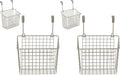Spectrum Grid Over the Cabinet Wire Storage Basket Large (Satin Nickel Powder Coat) - Organizer for Bathroom, Kitchen, Under Sink, Pantry, Hair Tools, & More (Pack of 2) by Unknown