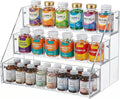 3-Tier Vitamin Storage Organizer, Organizer For Vitamin Bottles And Medicine Bottle, Vitamin Bottle Organizer For Countertop, Bathroom Cabinet Storage Items Are Clearly Visible (1, 14x8.3x7.9) by Unknown