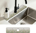 Faucet Mat for Kitchen Sink Watercolor Floral Herbs Sink Splash Guard Behind Faucet Soft Diatom Mud Material Non-slip Easy to Clean for Bathroom & Kitchen 24"X5.5" by Unknown