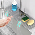 17.7'' Faucet Mat for Kitchen Sink [5°Slope Fast Self-draining] Kitchen Sink Splash Guard Silicone Kitchen Sink Faucet Mat Splash Guard for Kitchen Sink Area Tidy Splash Faucet Guard Draining Mat by Snoquir