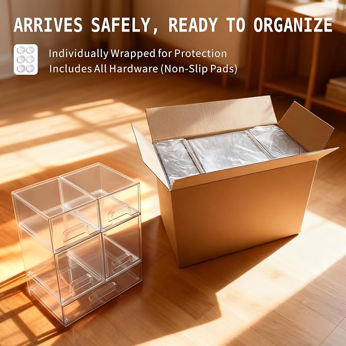 Baby Bottle Organizer, 3-Tier Stackable Acrylic Storage Drawers | Large Capacity Countertop Organizer for Baby Bottles, Pump Parts, Kitchen, Pantry, Bathroom, Undersink, Cabinet & Vanity - Image 7