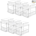 Vtopmart 6 Pack Bathroom Under Sink Organizer (S-Standard) | Slide-out drawers, Multi-purpose storage, Clear visibility, Easy Set-up by Vtopmart