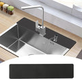 Customizable Kitchen Sink Faucet Mat: 30"Lx5.5"W Absorbent Splash Guard | Non-slip Fabric Rubber Mat, Cut to Fit Oval Rectangle Square Faucet & 2,3,4 Holes Irregular Sink with Soap Dispenser Air Gap by EazziSwitch