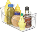 iDesign Plastic Condiment Organizer with Handles, Clear | For Fridge, Made in USA by iDesign