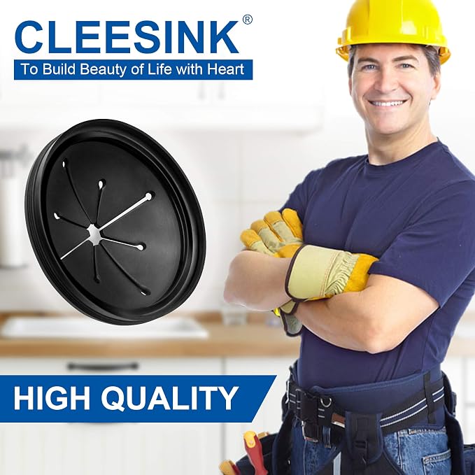 2 PCS Garbage Disposal Splash Guard Sink Baffle, Food Waste Disposer Parts Accessories, Multi-function Drain Plugs for Garbage Disposals, 3 3/8 Inch by CLEESINK - Image 7
