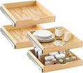 Sintuff 4 Pack Wooden Pull out Tray Cabinet Organizer Gentle Close Roll out Shelves for Kitchen Cabinets Fully Assembled Slide Pantry Shelves (21'' X 21'') by Sintuff