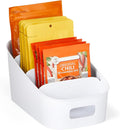 YouCopia ShelfBin Packet Organizer, 4-Tier Stairstep Raised Divided Bin, BPA-Free Storage Caddy for Kitchen Pantry and Cabinet Organization, Tea Bags, Medicine, and More by YouCopia
