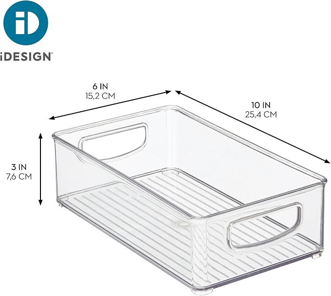 iDesign Stackable Pantry Bin with Handles, Clear | Kitchen Storage, Made in USA - Image 4