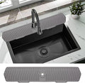 30 Inch Sink Splash Guard, Large Size Kitchen Sink Splash Guard, Longer Silicone Faucet Handle Drip Catcher Tray for Kitchen Countertop, Bathroom, Farmhouse (Grey) by EORROE