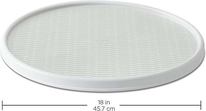 Copco Basics Non-Skid Lazy Susan for Under Sink and Cabinet Storage, 18 Inch, Crystalline - Image 2