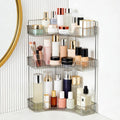 Corner Bathroom Counter Organizer, Vanity Organizer - Countertop Corner Shelf for Makeup Storage,Spice Racks for Kitchen Corner (Gray, 3-Tier) by Goderewild