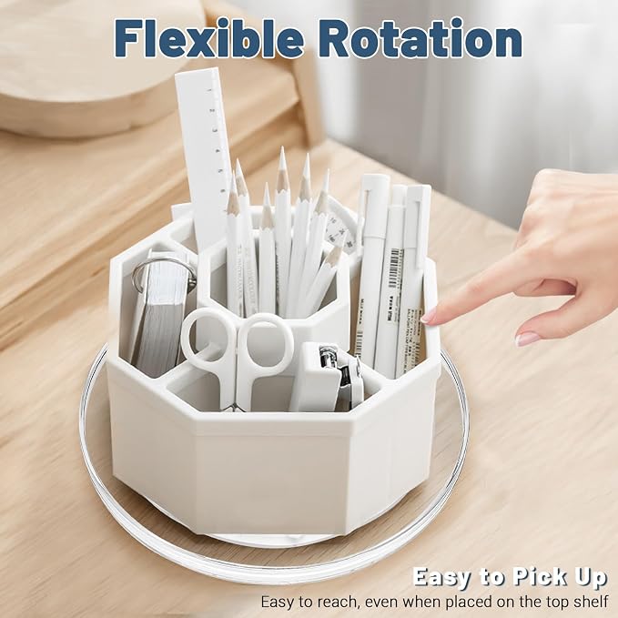 9 Inch Plastic Lazy Susan Turntable, 360° Clear Turntable Organizer, Transparent Ball Bearing Rotating Swivel Spinning Tray Plate for Refrigerator Table Spice Cake - Image 6
