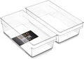 BINO | Plastic Storage Bins, Medium - Shallow | THE HANDLER COLLECTION | Multipurpose Organizer Bins | Kitchen Pantry Organizers and Storage | Clear Containers for Organizing Home | Freezer Organizer by BINO