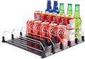Drink Dispenser for Refrigerator, Self-Pushing Soda Can Organizer for Fridge, 5 Rows already Assembled, Automatic Can Dispenser with Spring Loaded for Refrigerator Holds 25 cans, Black by BingoHive