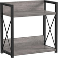 Giikin Coffee Bar Accessories, 2 Tier Spice Rack for Counter, Gray Kitchen Countertop Organizer (Grey, L) by Giikin