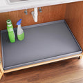 FLATO Waterproof Under Sink Mat, 31" x 22", Dark Gray | Shelf Liner for Kitchen and Bathroom, Cabinet Protector, Organizers and Storage, Flexible Silicone Drip Tray by Unknown
