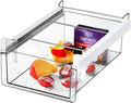 Upgraded Refrigerator Drawers Organizer - Pull Out Fridge Bins with Handle, Extra-Long 19.5" Stretchable and Deep Storage by vacane