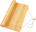 Wooden Dish Drying Rack, 17.8 x 16 Inch Roll up Kitchen Over Sink Dish Drying Rack for Dishes, Plates, Bowls, Wooden Cover Counter Space, Crack Resistant Drainer, Kitchen Supplies(Natural) by Maxdot