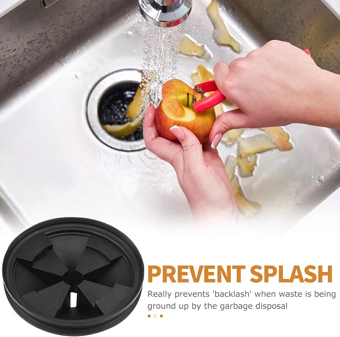 Garbage Disposal Splash Guard, 2 Pack Upgraded EPDM Rubber Drain Insert for InSinkErator Evolution Series 3 3/8" QCB-AM Sink Baffle Drain Cover Removable Quiet Collar EPDM Strainer Insert Parts - Image 3