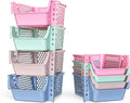 Skywin Stackable Storage Bins Open Front for Pantry Storage, 4 Pack - Multi | Sturdy Plastic, Easy Stacking, Breathable & Open Front Design, Pantry Storage for Snacks, Toiletries, and Small Essentials by Skywin