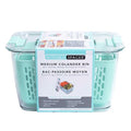 Kitchen Spaces Colander Bin, Produce Saver, Fridge Organizer With Lid, Wash, Strain and Store, Great for Refrigerator, Freezer and Pantry, Medium, Mint Green, Pack of 1 by KitchenSpaces