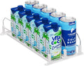 Puricon Drink Organizer for Fridge, Soda Can Organizer -2 Rows, White | Self-Pushing Spring-Loaded Drink Dispenser for Refrigerator, Holds Soda, Beer & Water Bottles Neatly in Rows by Puricon