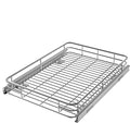 Pull Out Cabinet Organizer 17" W x 21" D, Chrome | Slide Out Kitchen Shelves, Heavy-Gauge Wire Storage Drawer, Ball-Bearing Glides, 100 Lb Capacity, Min 18" Cabinet Opening by JOWBOOW