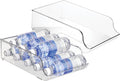 iDesign Plastic Water Bottle Organizer, Clear, 2-Pack | For Fridge, Bottle Holder, For Kitchen and Pantry by iDesign