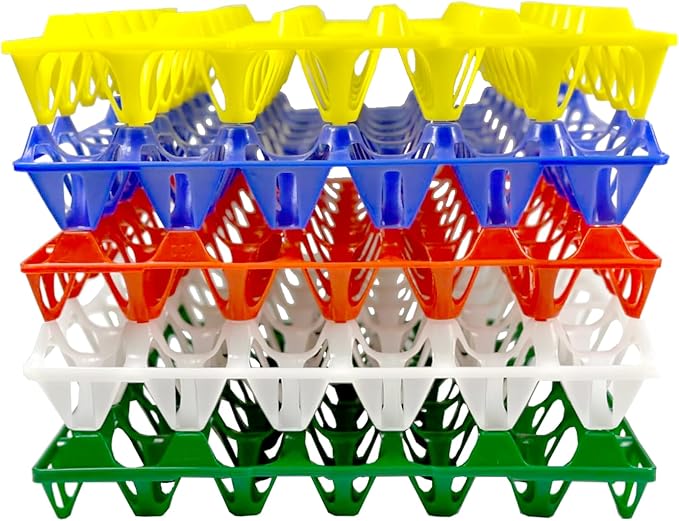 15-Pack Reusable Plastic Egg Tray Egg Crates 30-Egg Flats for Home Chicken Farmers, Stackable Egg Cartons Hold Multiple Eggs, Great for Storing, Sorting, and Shipping Eggs, Durable and Reusable - Image 8