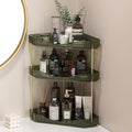Lifewit 3 Tier Corner Bathroom Counter Organizers and Storage, Green | Plastic Makeup Skincare Organizers Countertop, Large Sink Cosmetic Perfume Shelf for Bedroom, Dresser, Kitchen, Vanity by Lifewit