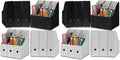 Simple Houseware 24-Pack Magazine File Holder Box, Foldable Cardboard Organizer, Black by SimpleHouseware