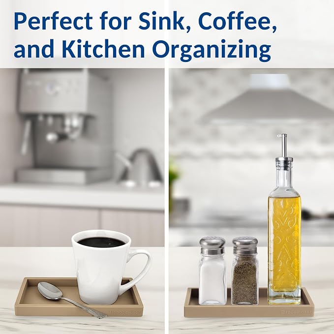 Countertop & Vanity Silicone Tray - Small 7.7" Kitchen Soap Tray | Kitchen Sink Soap Tray, Dish Soap Tray for Kitchen Counter, Bathroom Tray, Silicone Soap Dispenser Tray & Sponge Holder - Image 7