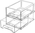 damynuo 2 Pack Refrigerator Drawers - Fridge Organizer Bins Stackable Storage Drawers, Clear Refrigerator Organizing Containers Pull Out Drawer for Fruit, Vegetable Storage and Keep Fresh by PERFECTSOLUTIONFORORGANIZER