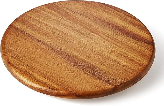Acacia Wood Lazy Susan Wood Turntable Tray Cabinet Organizer, 16" by oridom