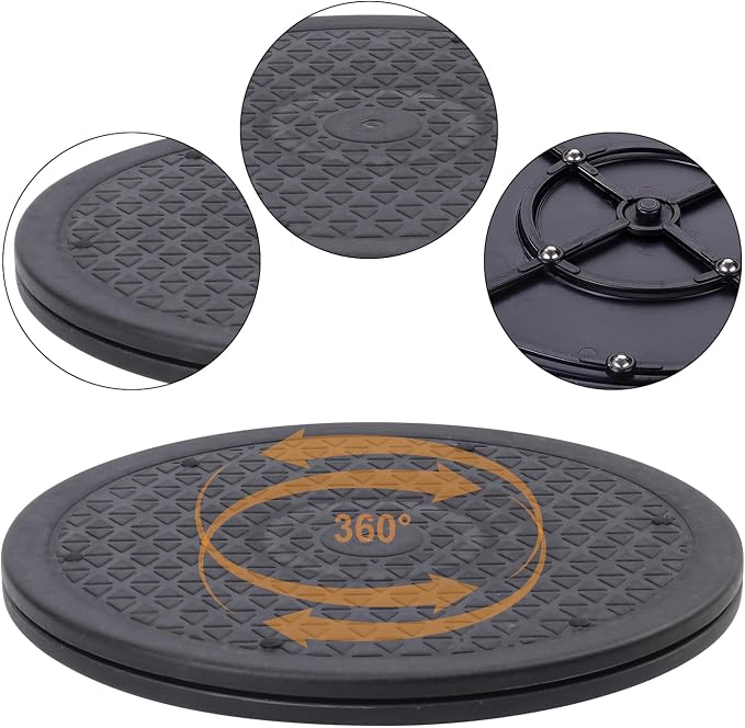 8 Pack 10 Inch Lazy Susan Turntable, Heavy Duty Lazy Susan Turntable Organizer, Premium 10 Inch Rotating Swivel Stand for Table Top, Kitchen, and More - Image 3