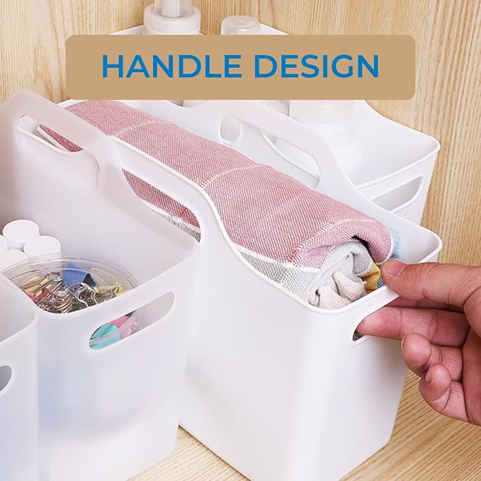 2 Pack Fridge Organizer Bins with Handle, PP Plastic Refrigerator Organizers and Storage for Kitchen, Laundry, Cabinets and Fridge, Translucent Pantry Organizers and Storage, 11” x 4.5” x 6.3” - Image 4